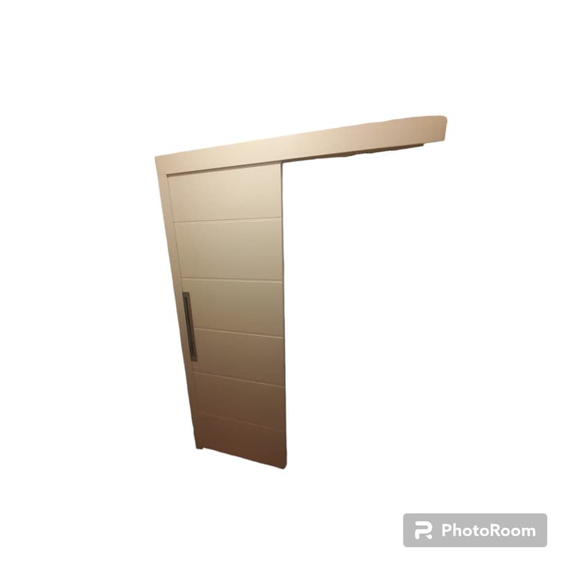 Easy Bella * – ( Folha Frisada , Puxador Inox 52cm, Trilho, Batente )