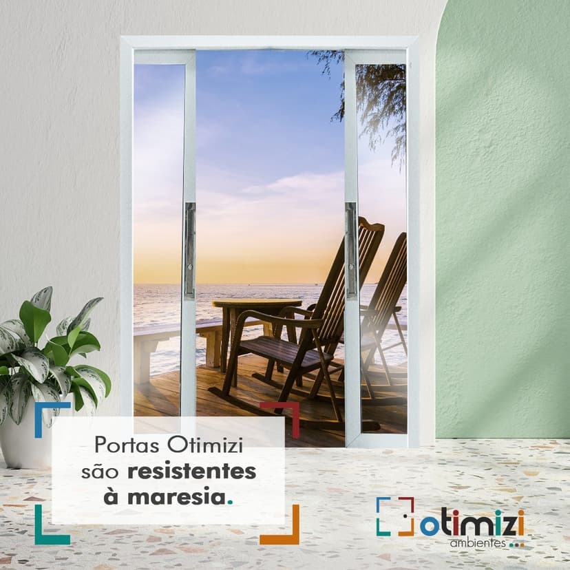 Glass Double (Alumínio e Vidro) Porta Dupla Embutida