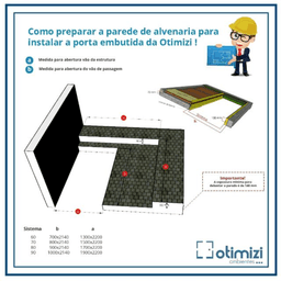 Porta de Correr Embutida na Parede - Modelo Essencial - 3