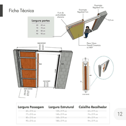 Porta de Correr Embutida na Parede - Modelo Essencial - 4