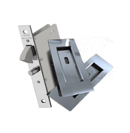 Combo Puxador Inox 304 e Fechadura sistema de correr — imagem 1